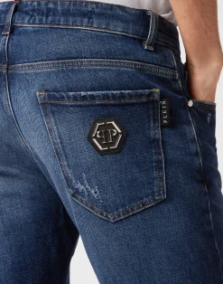 PHILIPP PLEIN Super Straight Cut Trousers><noscript><img data-lazyloaded=