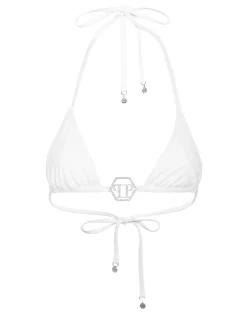 PHILIPP PLEIN Swimwear Top Triangle Bra Crystal Hexagon>Donna Moda Mare