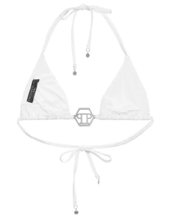 PHILIPP PLEIN Swimwear Top Triangle Bra Crystal Hexagon>Donna Moda Mare