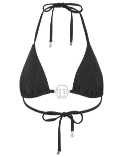 PHILIPP PLEIN Swimwear Top Triangle Bra Crystal Hexagon>Donna Moda Mare