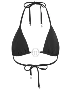 PHILIPP PLEIN Swimwear Top Triangle Bra Crystal Hexagon>Donna Moda Mare