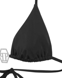 PHILIPP PLEIN Swimwear Top Triangle Bra Crystal Hexagon><noscript><img data-lazyloaded=