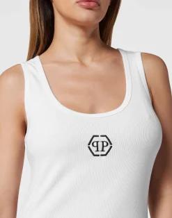 PHILIPP PLEIN Tank Top Hexagon><noscript><img data-lazyloaded=