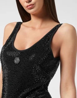 PHILIPP PLEIN Tank Top Mix Strass><noscript><img data-lazyloaded=