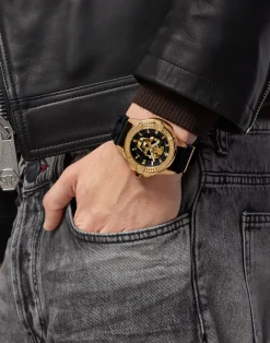 PHILIPP PLEIN THE $KULL TITAN GOLD Watch><noscript><img data-lazyloaded=