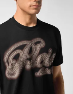 PHILIPP PLEIN T-Shirt Basic Strass Signature><noscript><img data-lazyloaded=