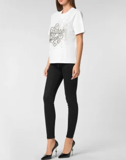 PHILIPP PLEIN T-Shirt Man Fit Crystal Strass><noscript><img data-lazyloaded=