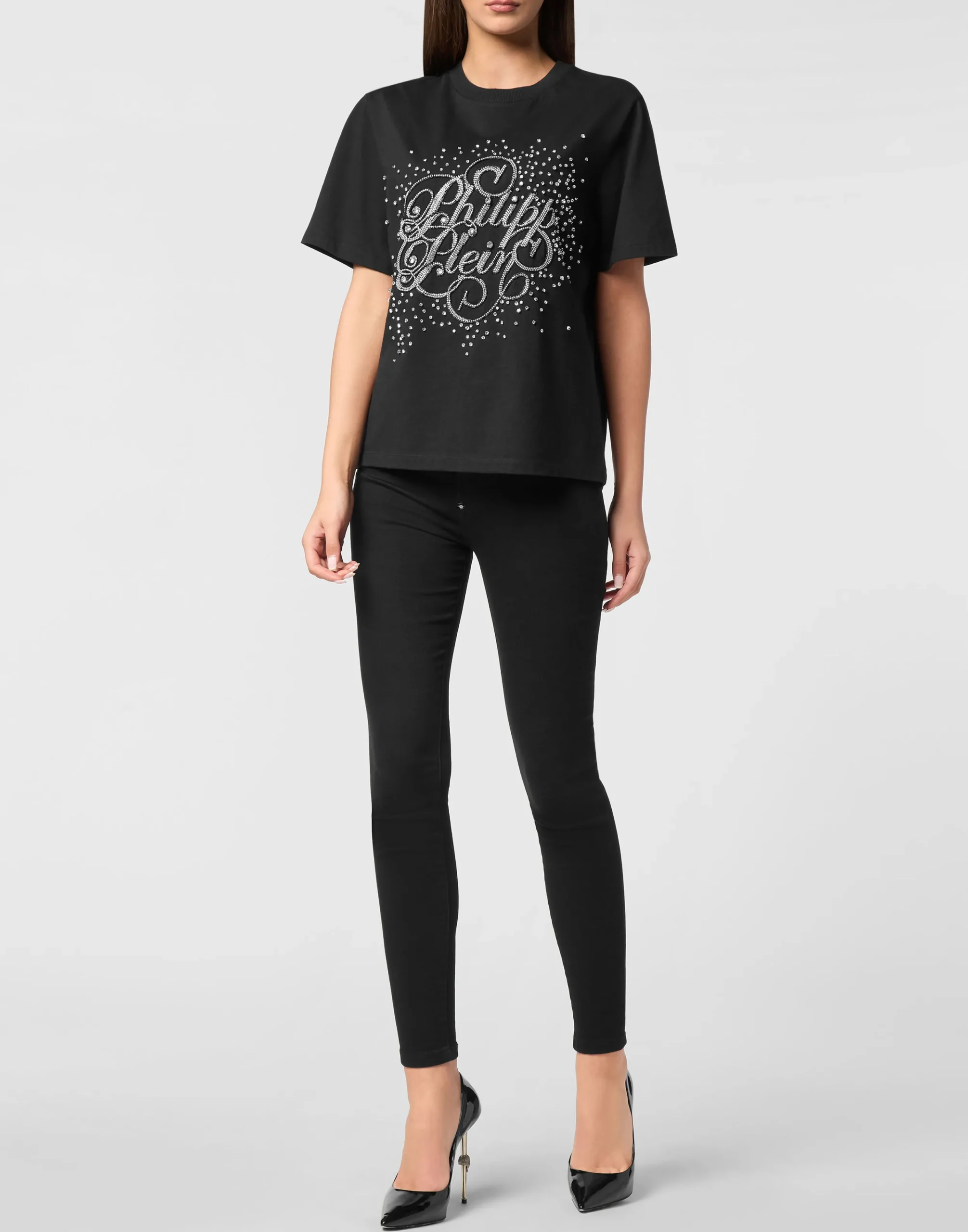 PHILIPP PLEIN T-Shirt Man Fit Crystal Strass>Donna T-Shirt & Polo