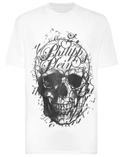 PHILIPP PLEIN T-shirt Round Neck SS Coursive>Uomo T-Shirts