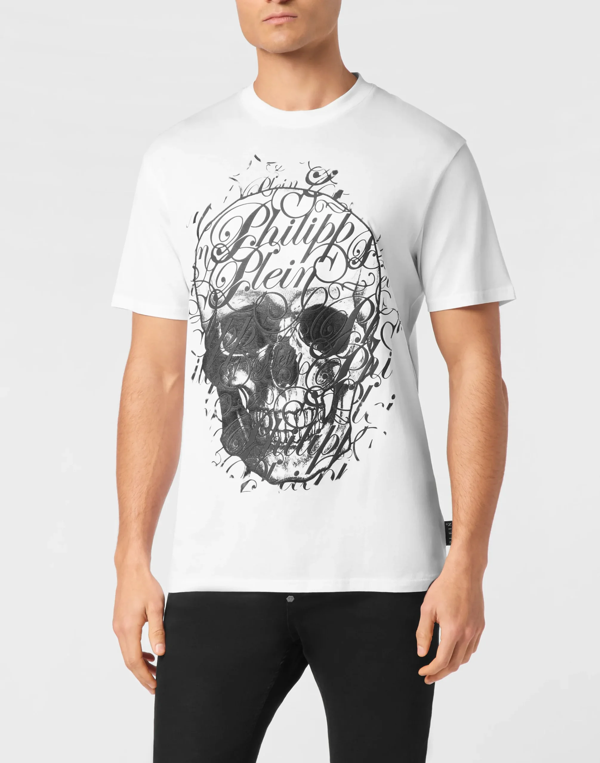 PHILIPP PLEIN T-shirt Round Neck SS Coursive>Uomo T-Shirts