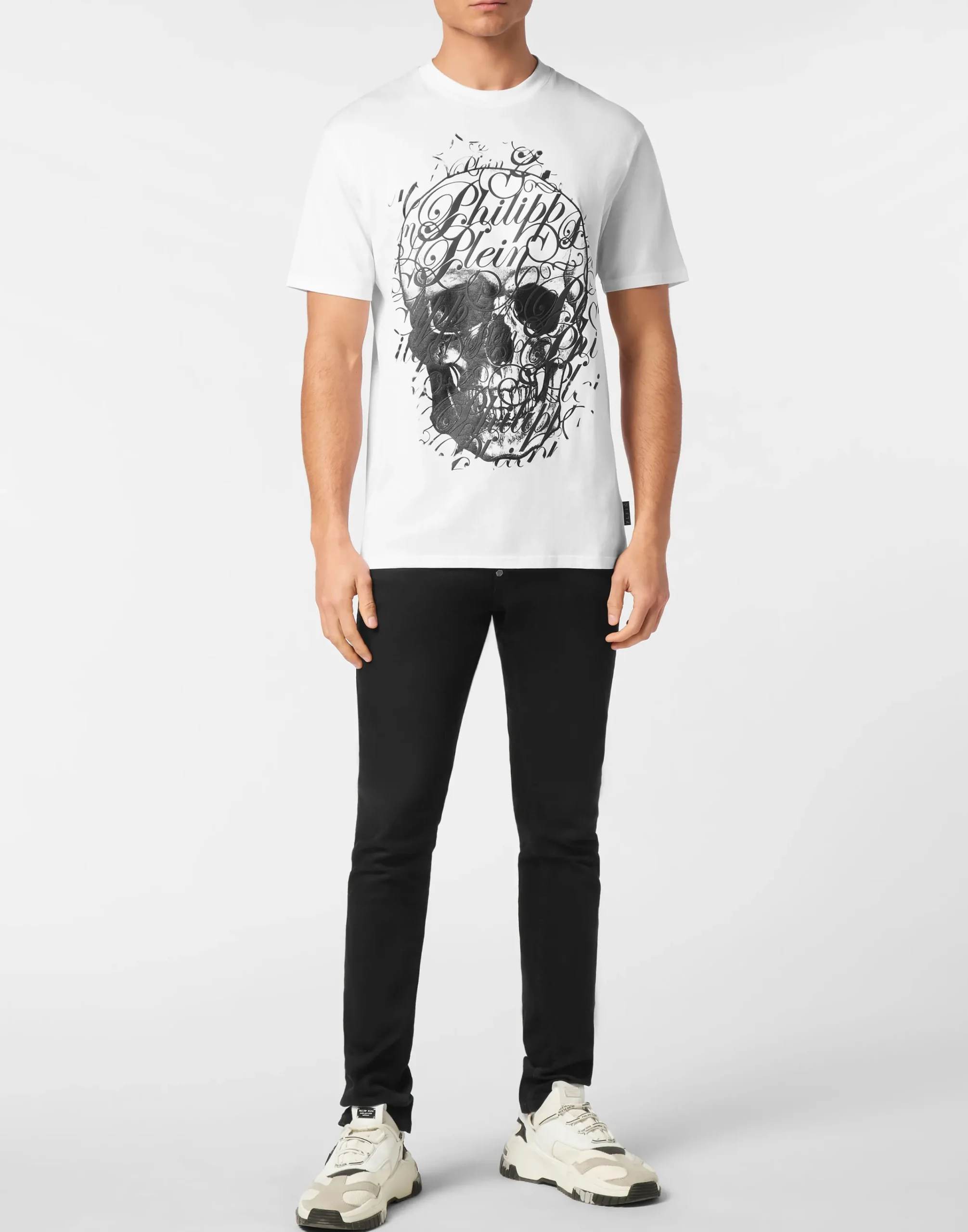 PHILIPP PLEIN T-shirt Round Neck SS Coursive>Uomo T-Shirts