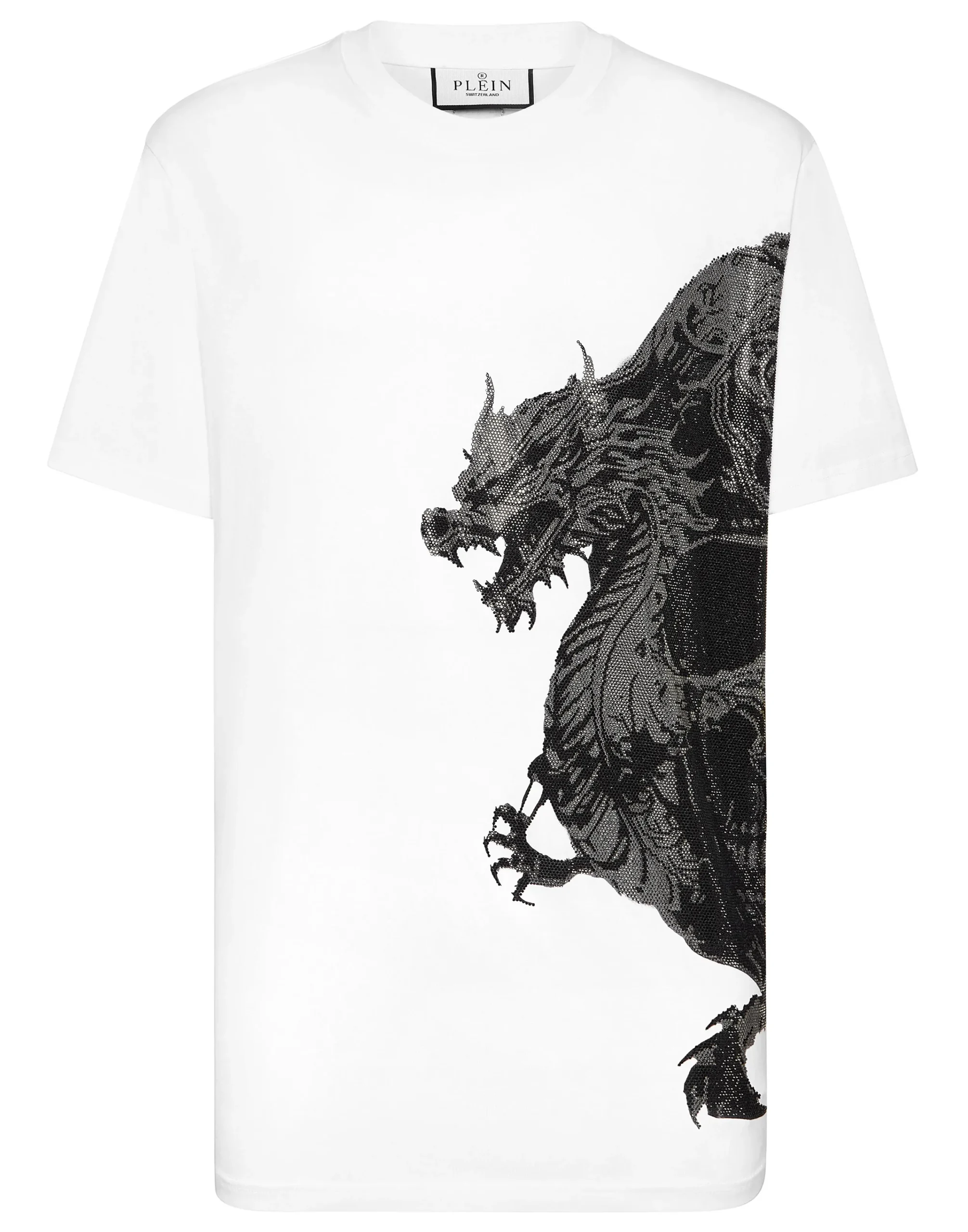 PHILIPP PLEIN T-shirt Round Neck SS Dragon Skull strass>Uomo T-Shirts
