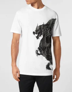 PHILIPP PLEIN T-shirt Round Neck SS Dragon Skull strass>Uomo T-Shirts