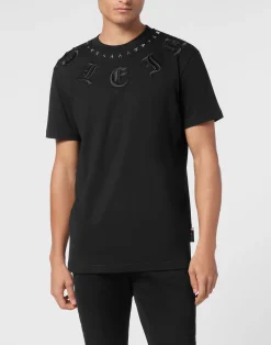 PHILIPP PLEIN T-shirt Round Neck SS Gothic Plein>Uomo T-Shirts