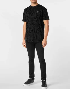 PHILIPP PLEIN T-shirt Round Neck SS Gothic Plein><noscript><img data-lazyloaded=