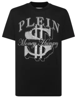 PHILIPP PLEIN T-shirt Round Neck SS Money Hungry>Uomo T-Shirts