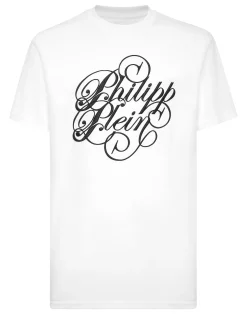 PHILIPP PLEIN T-shirt Round Neck SS Plein Coursive>Uomo T-Shirts