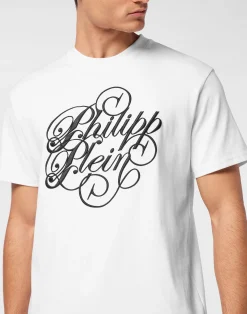 PHILIPP PLEIN T-shirt Round Neck SS Plein Coursive><noscript><img data-lazyloaded=