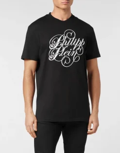 PHILIPP PLEIN T-shirt Round Neck SS Plein Coursive>Uomo T-Shirts
