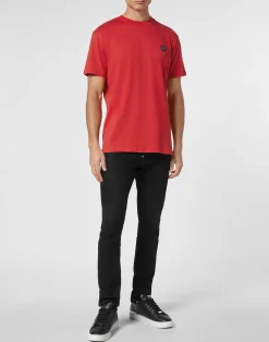 PHILIPP PLEIN T-shirt Round Neck SS Stones Skull&Bones><noscript><img data-lazyloaded=
