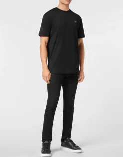 PHILIPP PLEIN T-shirt Round Neck SS Strass Gothic Plein><noscript><img data-lazyloaded=
