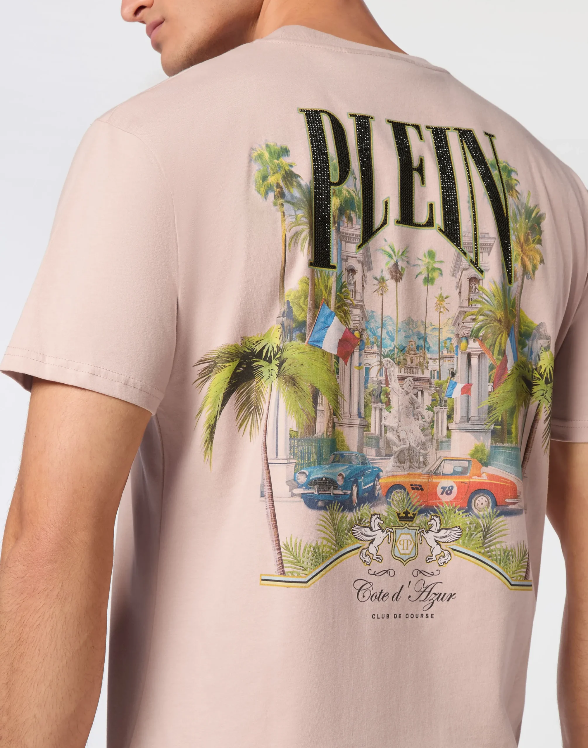 PHILIPP PLEIN T-shirt Round Neck SS Supercar Racing>Uomo T-Shirts