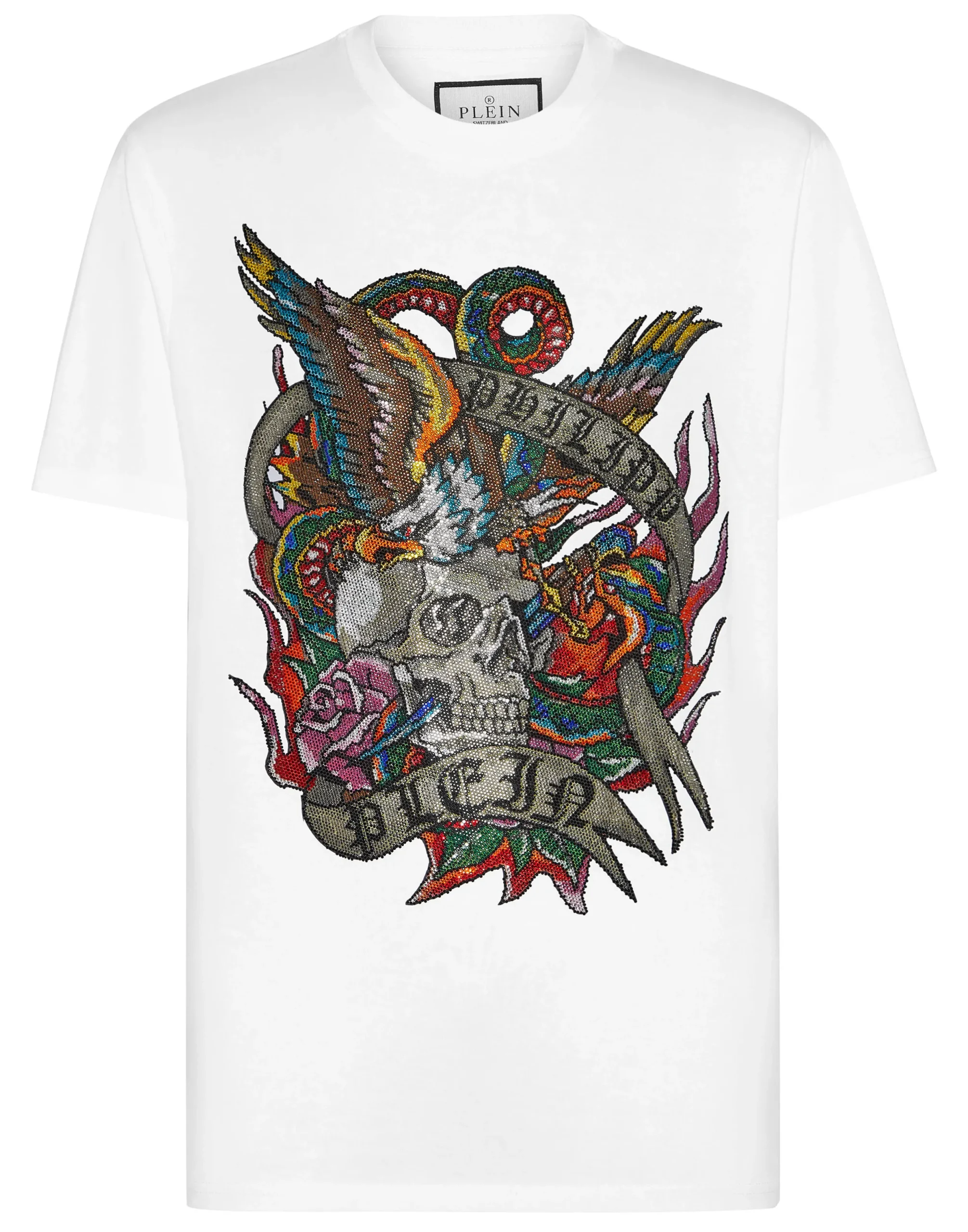 PHILIPP PLEIN T-shirt Round Neck SS Tattoo>Uomo T-Shirts