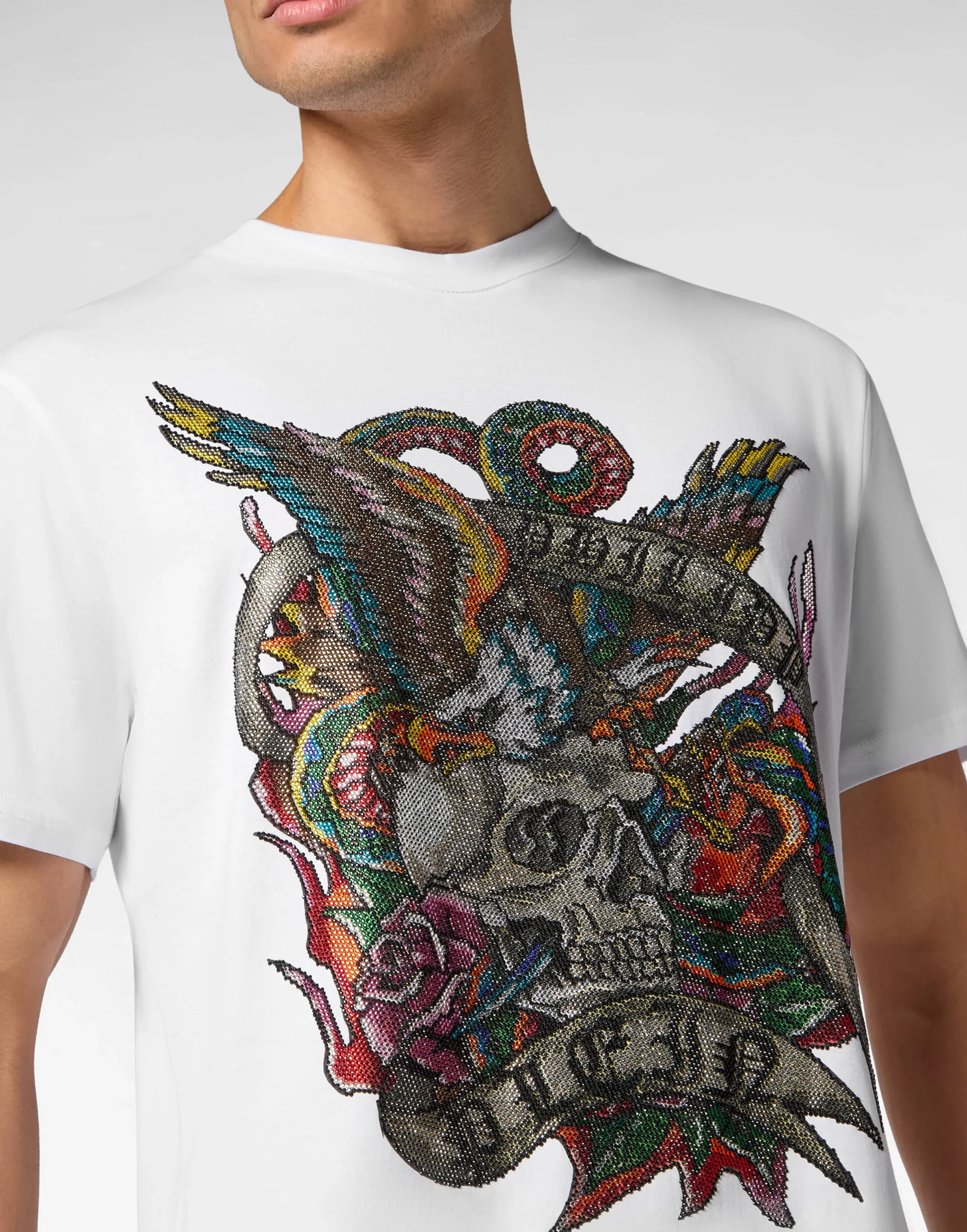 PHILIPP PLEIN T-shirt Round Neck SS Tattoo>Uomo T-Shirts