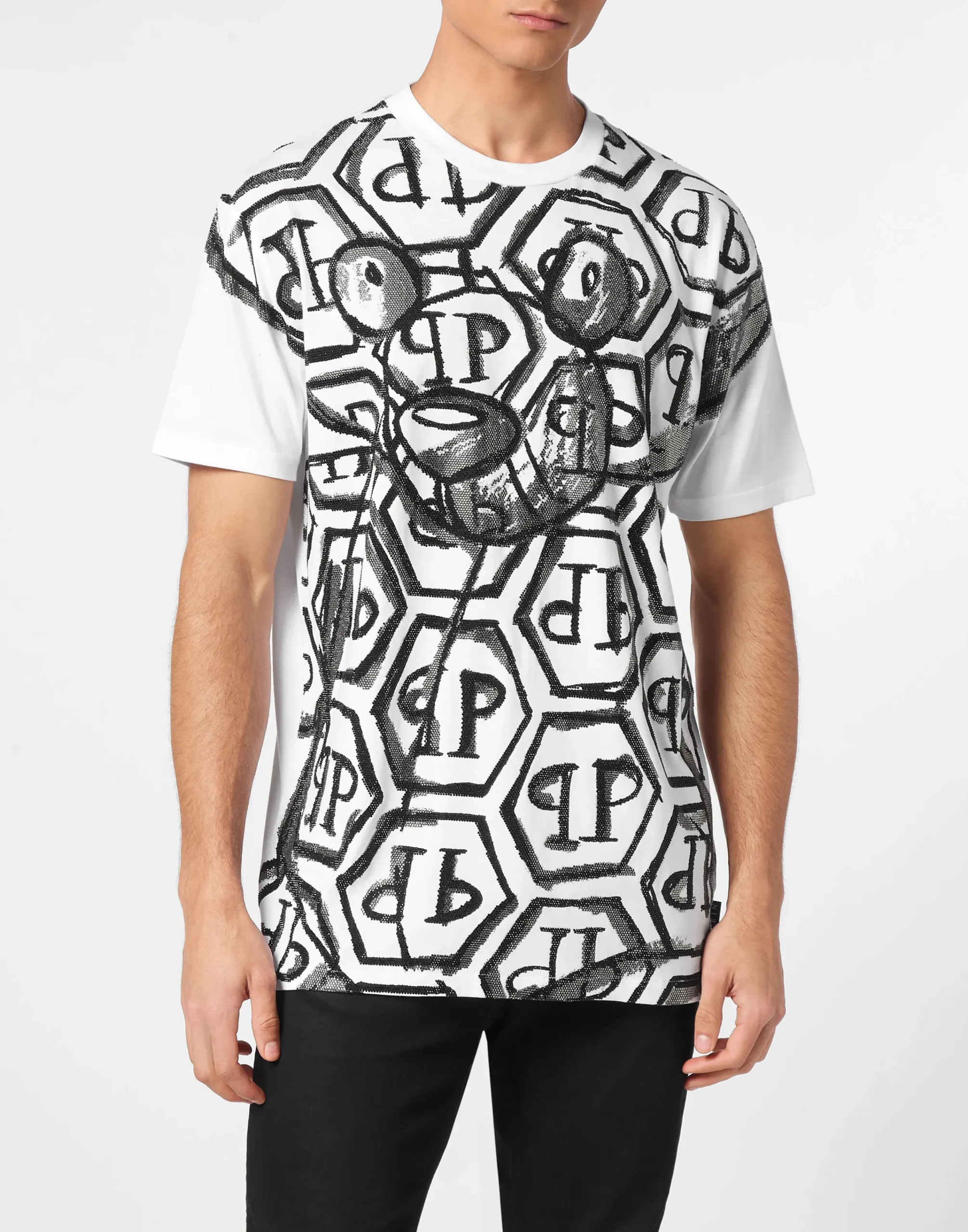 PHILIPP PLEIN T-shirt Round Neck SS Teddy Bear>Uomo T-Shirts