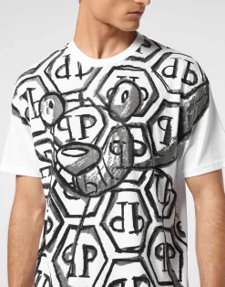 PHILIPP PLEIN T-shirt Round Neck SS Teddy Bear><noscript><img data-lazyloaded=