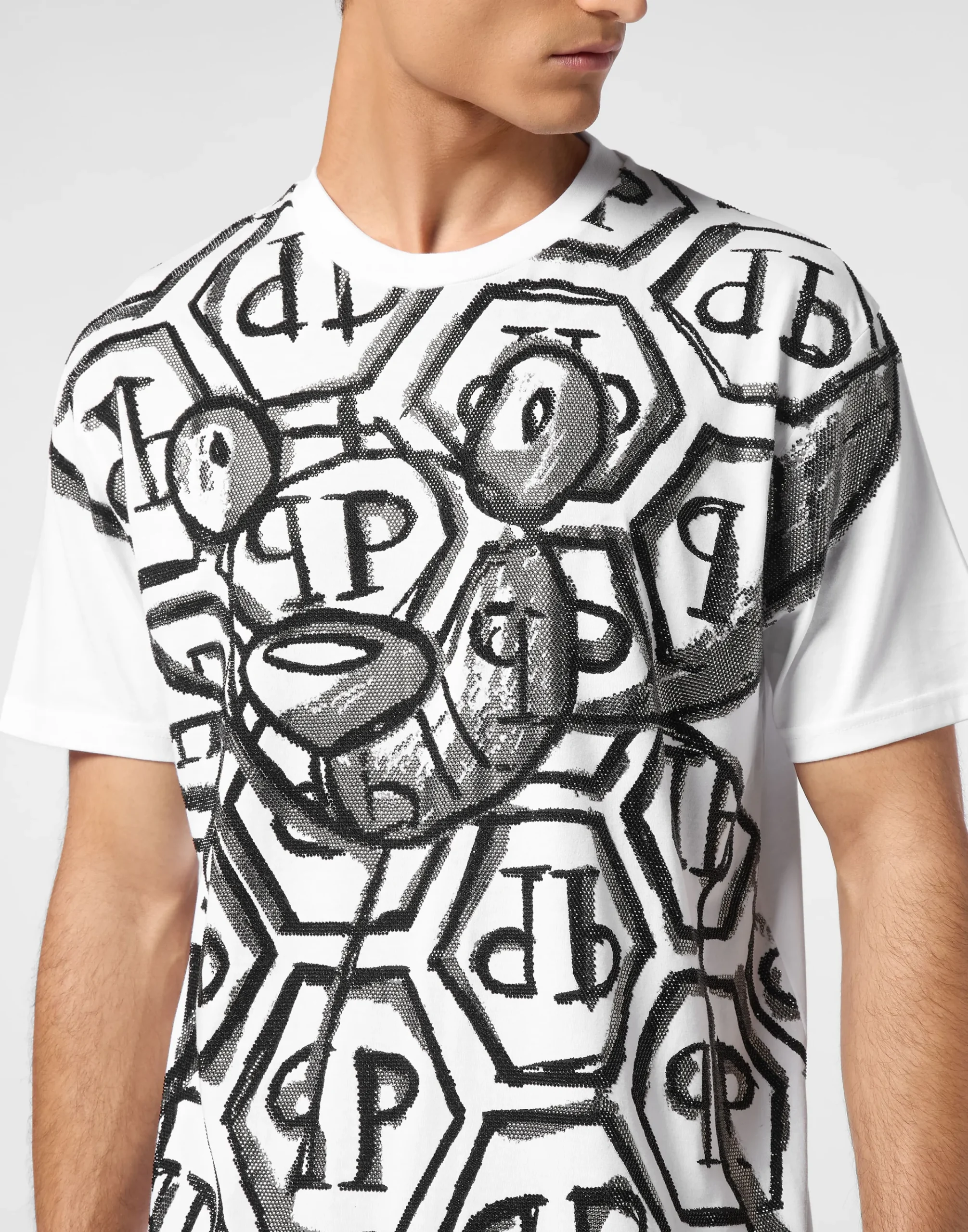 PHILIPP PLEIN T-shirt Round Neck SS Teddy Bear>Uomo T-Shirts