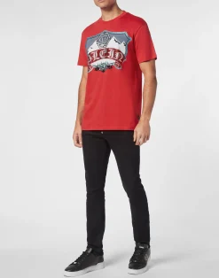 PHILIPP PLEIN T-shirt Round Neck SS With Patch><noscript><img data-lazyloaded=