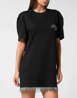 PHILIPP PLEIN T-shirt Short Dress Signature>Donna Abiti E Gonne
