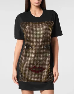 PHILIPP PLEIN T-shirt Short Dresses Face>Donna Abiti E Gonne