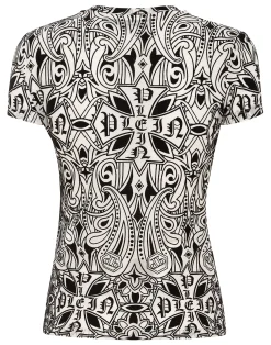 PHILIPP PLEIN Tulle Sexy Pure Fit T-Shirt Gothic Plein>Donna T-Shirt & Polo
