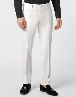 PHILIPP PLEIN Twill Wool Long Trousers Lord fit>Uomo Sartorial|Pantaloni & Shorts