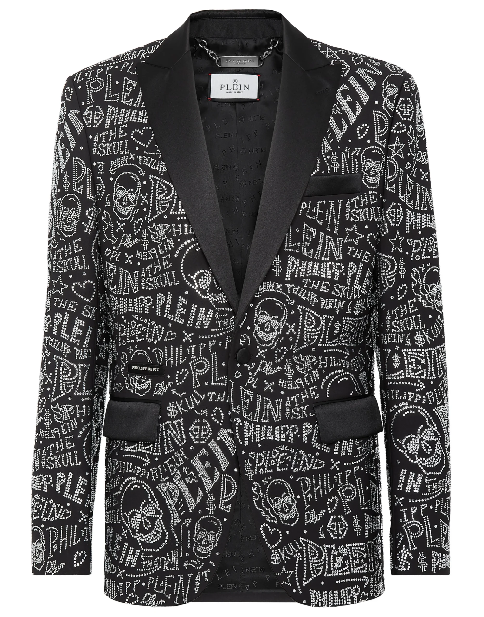 PHILIPP PLEIN Velvet Blazer Lord fit Skull and Plein with Crystals>Uomo Sartorial