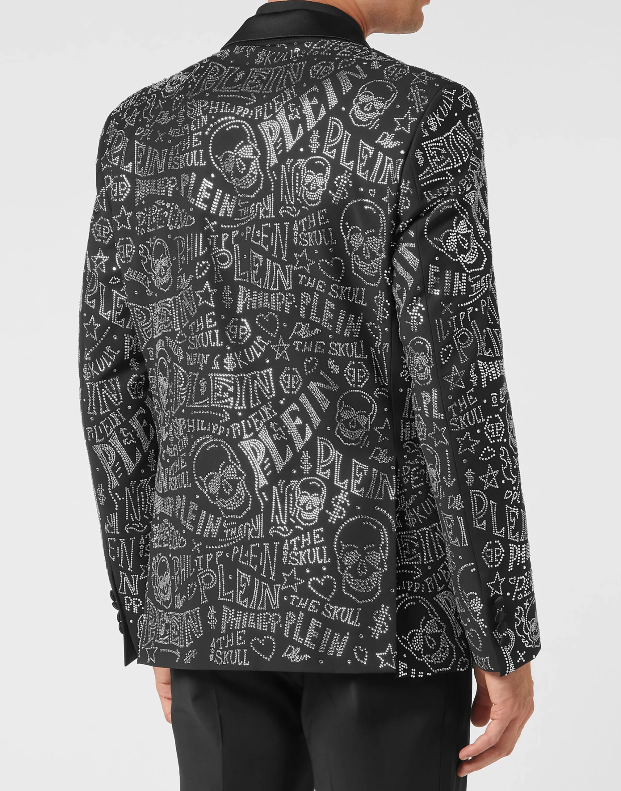 PHILIPP PLEIN Velvet Blazer Lord fit Skull and Plein with Crystals>Uomo Sartorial