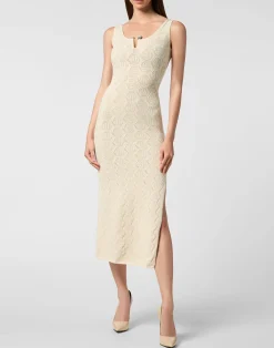PHILIPP PLEIN Viscose Long Dress Monogram>Donna Abiti E Gonne|Maglieria
