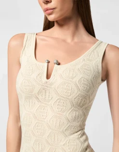 PHILIPP PLEIN Viscose Long Dress Monogram><noscript><img data-lazyloaded=