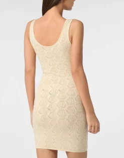 PHILIPP PLEIN Viscose Mini Dress Monogram><noscript><img data-lazyloaded=