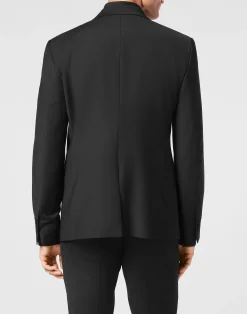 PHILIPP PLEIN Wool Blazer LS Strass Rever><noscript><img data-lazyloaded=