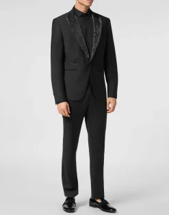 PHILIPP PLEIN Wool Blazer LS Strass Rever><noscript><img data-lazyloaded=