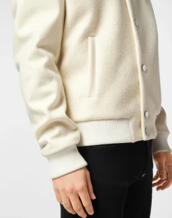 PHILIPP PLEIN Wool Bomber With Transparent Strass><noscript><img data-lazyloaded=