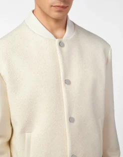 PHILIPP PLEIN Wool Bomber With Transparent Strass><noscript><img data-lazyloaded=