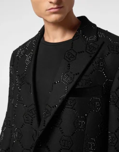 PHILIPP PLEIN Wool Coat Monogram><noscript><img data-lazyloaded=