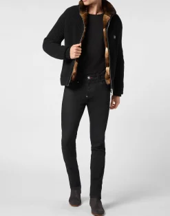 PHILIPP PLEIN Wool Knit Collar Jacket><noscript><img data-lazyloaded=