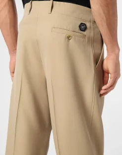 PHILIPP PLEIN Wool Trousers Chinos Classic Fit><noscript><img data-lazyloaded=