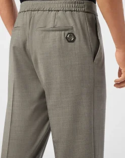 PHILIPP PLEIN Wool Wide Leg Trousers><noscript><img data-lazyloaded=