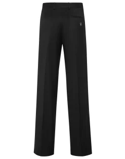 PHILIPP PLEIN Wool Wide Leg Trousers>Uomo Sartorial|Pantaloni & Shorts